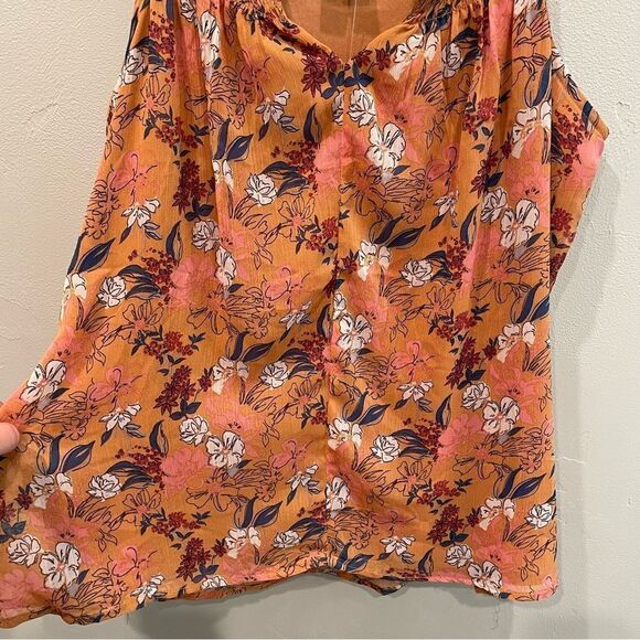 NWT Daytrip Floral Print Chiffon Tank Top - Size: XS - Picture 5 of 11